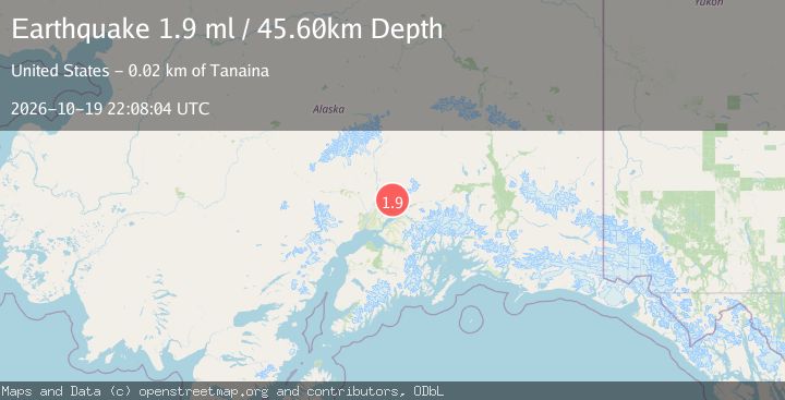 Map of 15 km WNW of Fishhook, Alaska