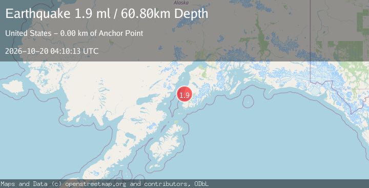 Map of 3 km ENE of Anchor Point, Alaska