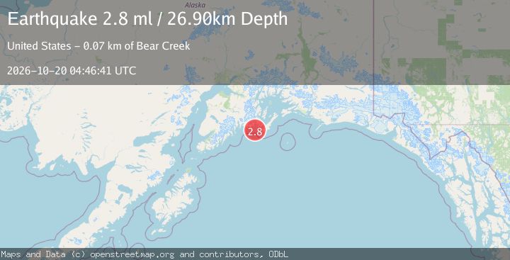 Map of 31 km SW of Chenega, Alaska