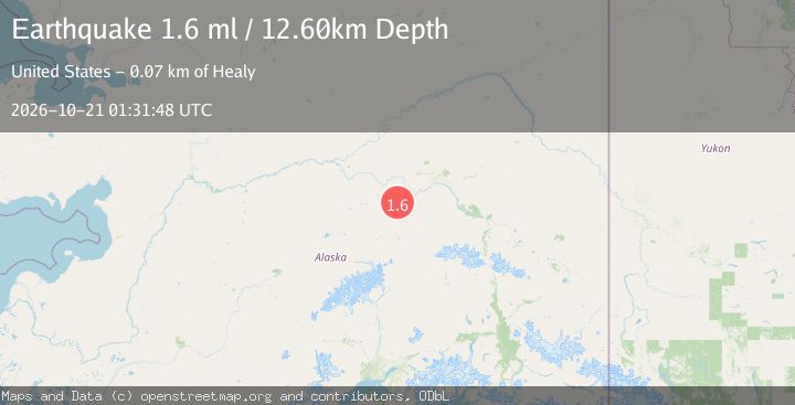 Map of 17 km NW of Anderson, Alaska
