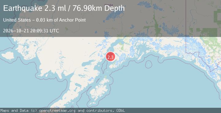 Map of 6 km WSW of Ninilchik, Alaska