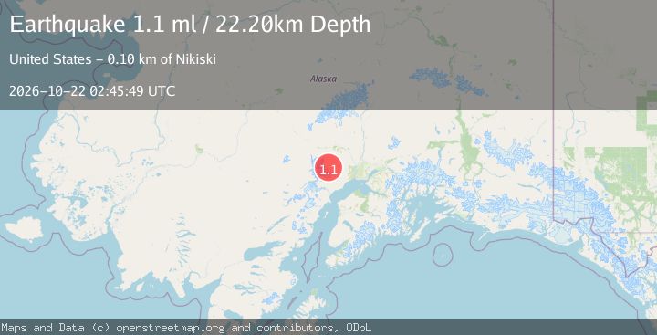 Map of 55 km SSW of Skwentna, Alaska