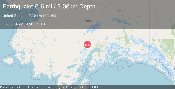 Map of 65 km SW of Skwentna, Alaska