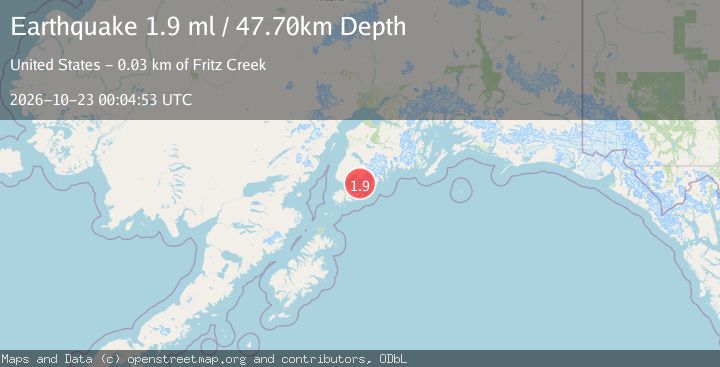 Map of 27 km E of Halibut Cove, Alaska
