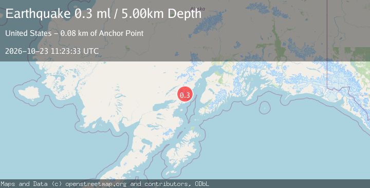 Map of 61 km ENE of Pedro Bay, Alaska