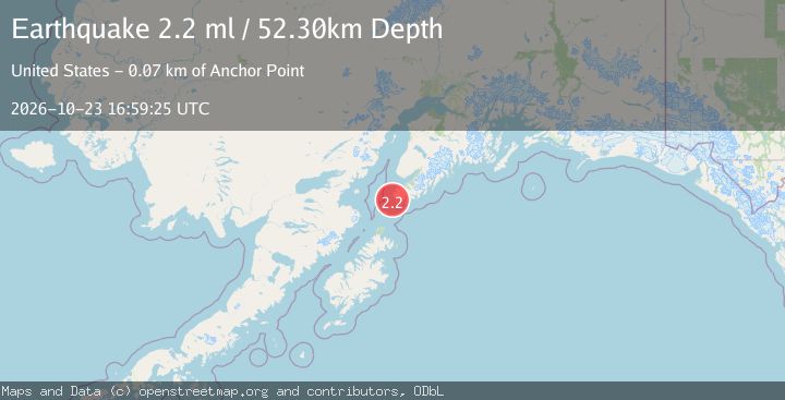 Map of 18 km S of Nanwalek, Alaska