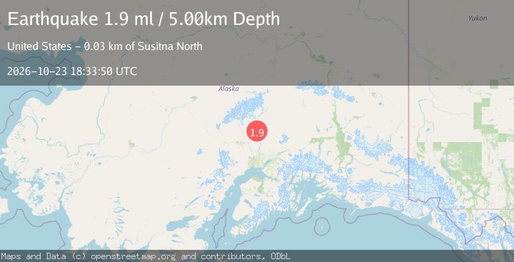 Map of 5 km WNW of Trapper Creek, Alaska