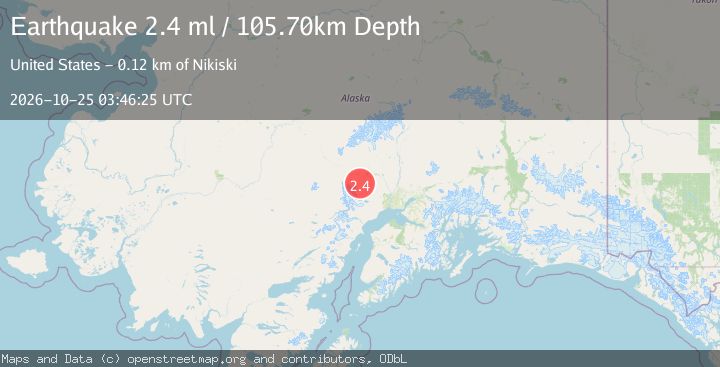 Map of 33 km SW of Skwentna, Alaska