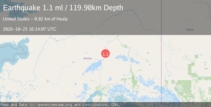 Map of 18 km W of Healy, Alaska
