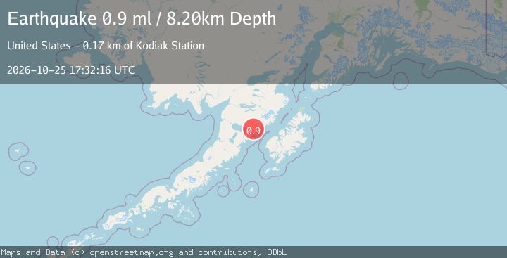 Map of 71 km WNW of Karluk, Alaska