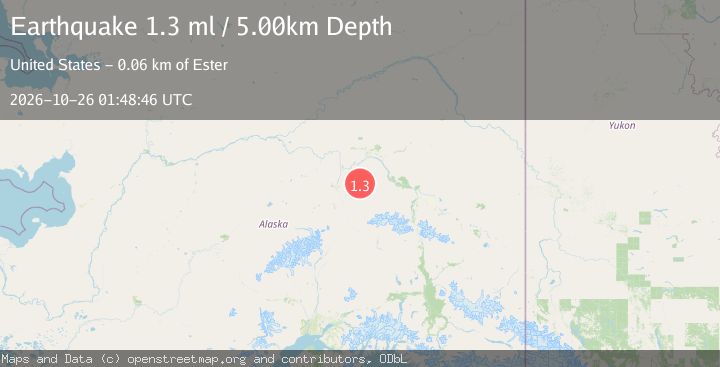 Map of 45 km E of Clear, Alaska