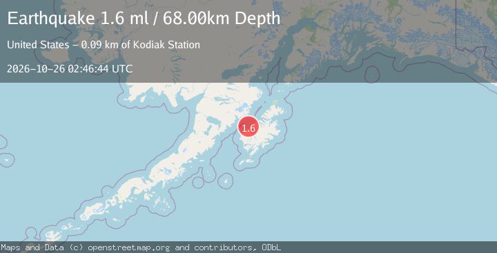 Map of 24 km NNW of Larsen Bay, Alaska
