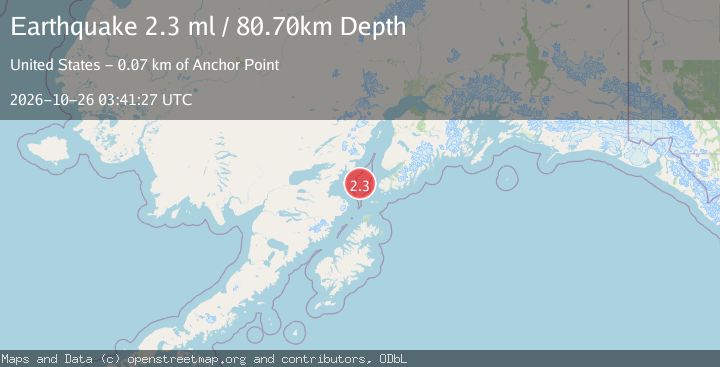 Map of 49 km W of Nanwalek, Alaska