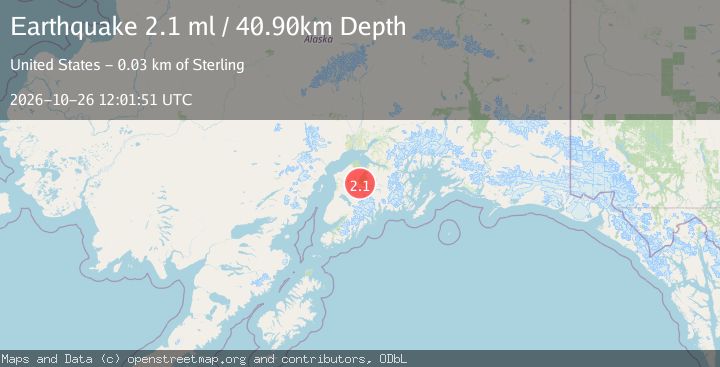 Map of 22 km WNW of Cooper Landing, Alaska