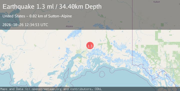 Map of 16 km N of Chickaloon, Alaska