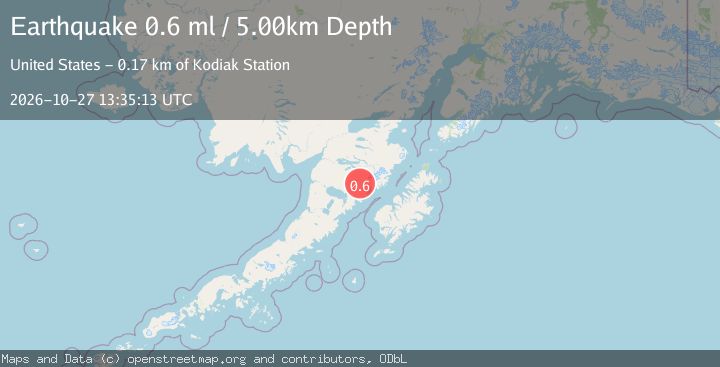 Map of 85 km NW of Karluk, Alaska