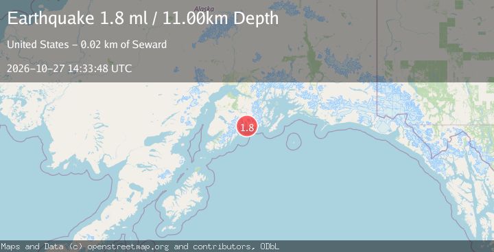 Map of 13 km SSE of Lowell Point, Alaska