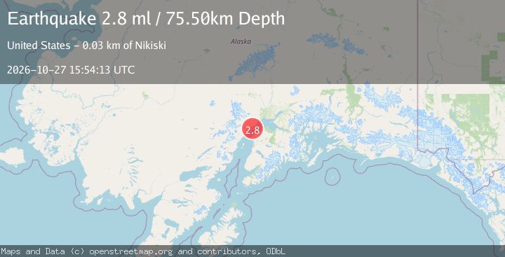Map of 14 km SW of Tyonek, Alaska