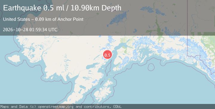 Map of 71 km WNW of Ninilchik, Alaska