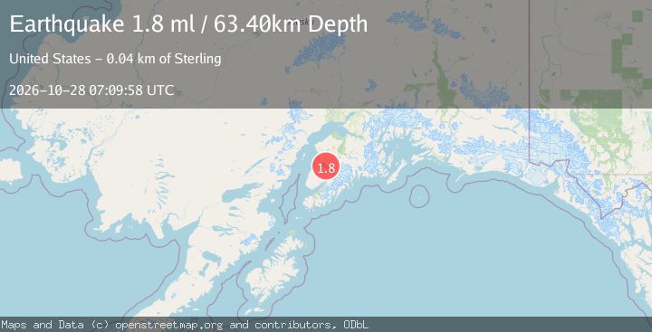 Map of 29 km ESE of Kasilof, Alaska