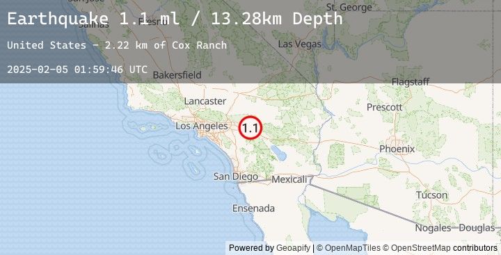 Map of 12 km WSW of Morongo Valley, CA