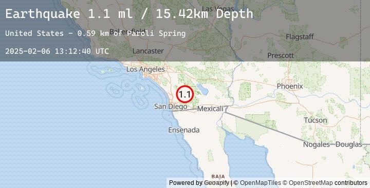 Map of 10 km NNE of Julian, CA