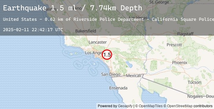 Map of 4 km WSW of Riverside, CA