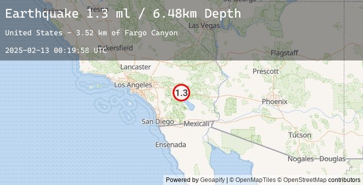Map of 10 km NE of Indio, CA