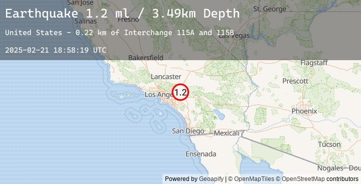 Map of 6 km NW of Fontana, CA
