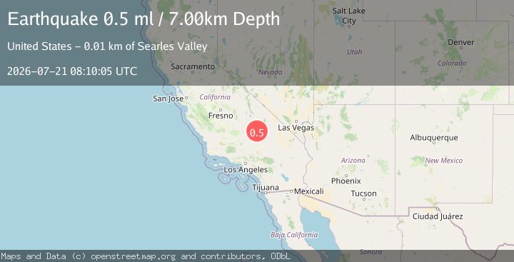 Map of 14 km SW of Searles Valley, CA