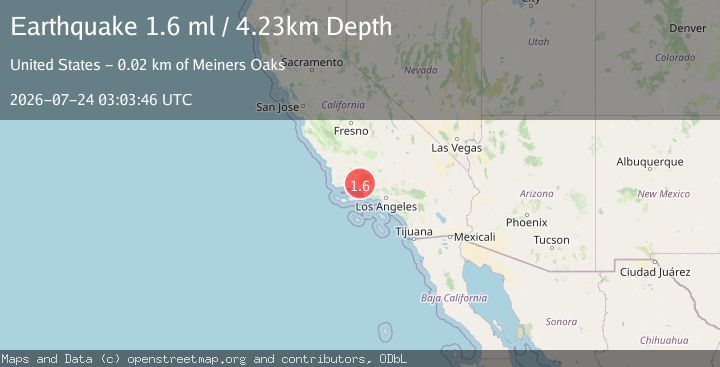 Map of 20 km NW of Ojai, CA