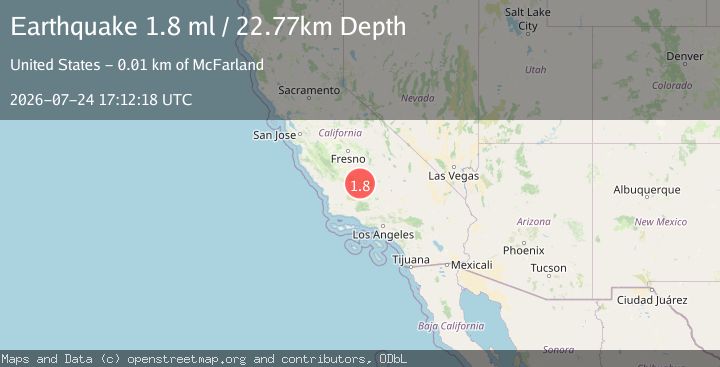 Map of 9 km S of McFarland, CA