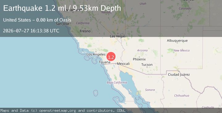 Map of 2 km ENE of Oasis, CA