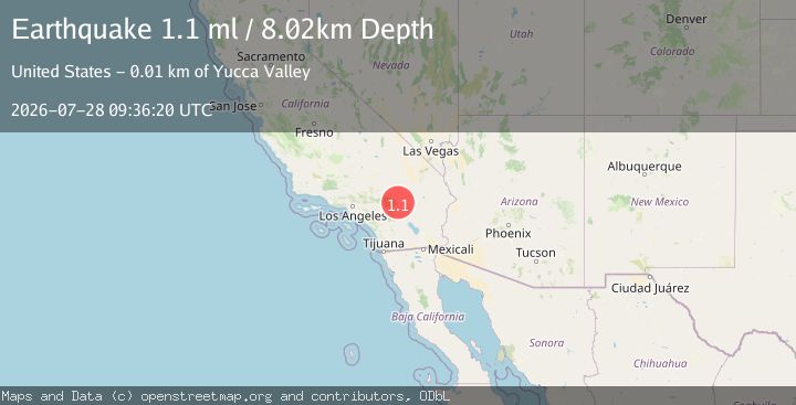 Map of 6 km NNE of Yucca Valley, CA