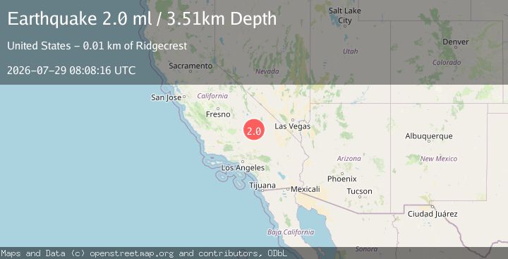 Map of 13 km ENE of Ridgecrest, CA