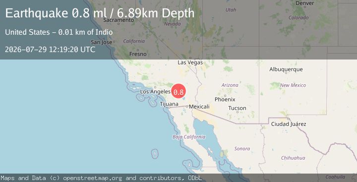 Map of 6 km NNE of Indio, CA