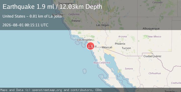 Map of 5 km SE of La Jolla, CA