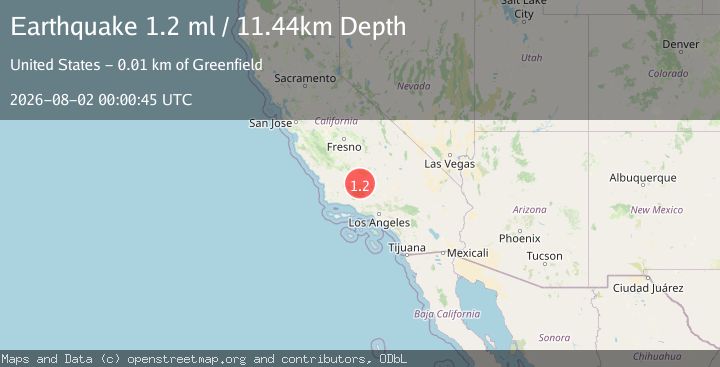 Map of 17 km SW of Lamont, CA