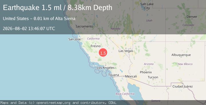 Map of 14 km NW of Bodfish, CA
