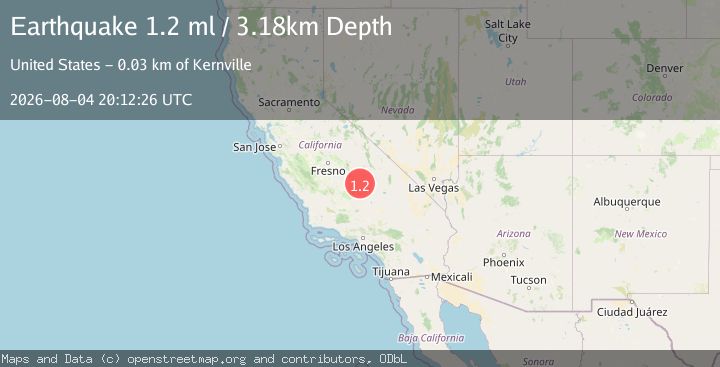 Map of 28 km N of Kernville, CA