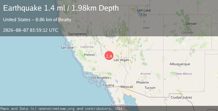 Map of 10 km SSW of Furnace Creek, CA