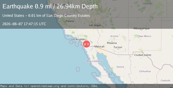Map of 8 km E of San Diego Country Estates, CA