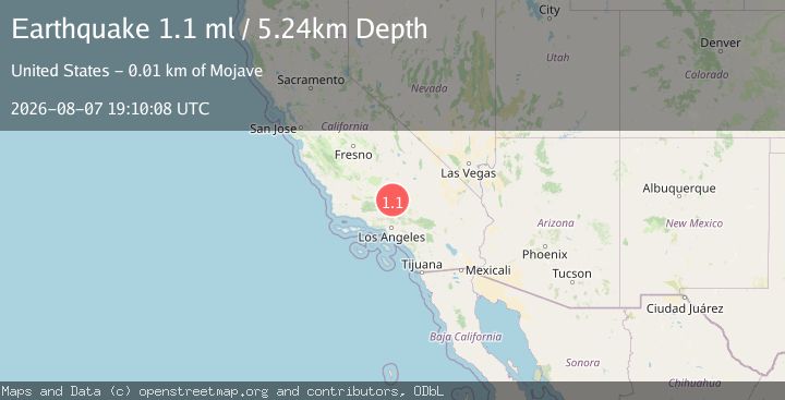 Map of 9 km SSW of Mojave, CA