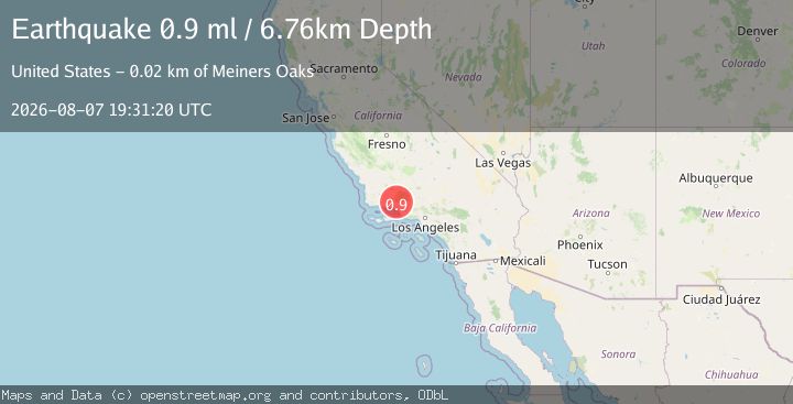 Map of 20 km NW of Ojai, CA