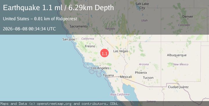 Map of 8 km E of Ridgecrest, CA