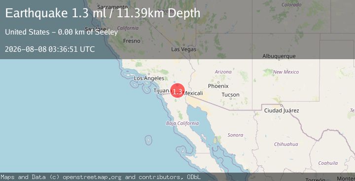 Map of 13 km WSW of Imperial, CA