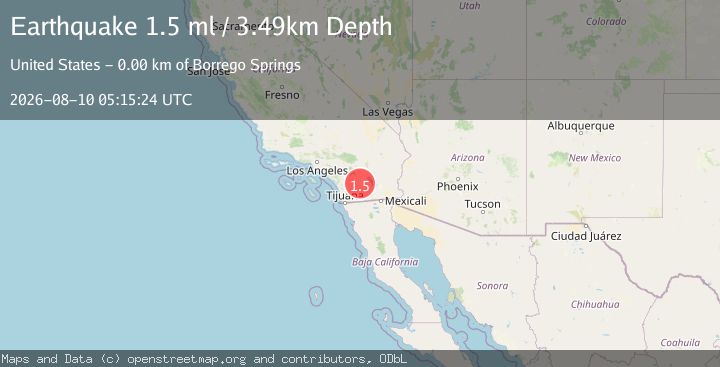 Map of 3 km ENE of Borrego Springs, CA