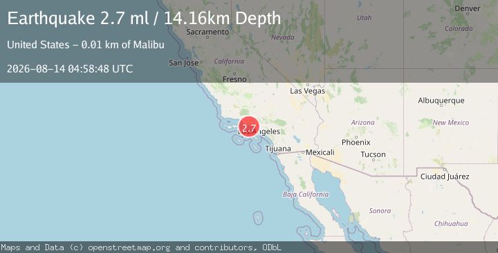 Map of 6 km W of Malibu, CA