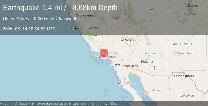 Map of 2 km ENE of Chatsworth, CA