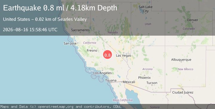 Map of 25 km NNW of Searles Valley, CA